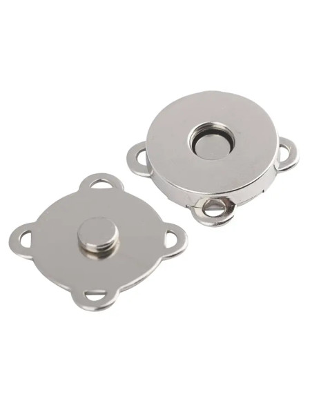 Broches magnéticas de 18 mm para coser - Plata