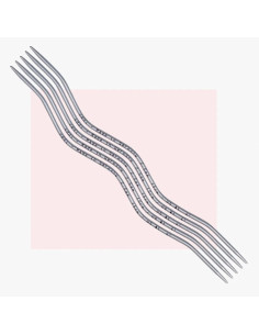 Agujas de doble punta onduladas Crasy Snake Addi