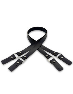 Correas de bolso con hebilla de imitación - Negro