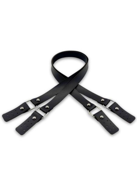 Correas de bolso con hebilla de imitación - Negro