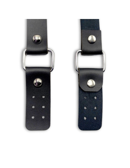 Correas de bolso con hebillas de imitación - Negro