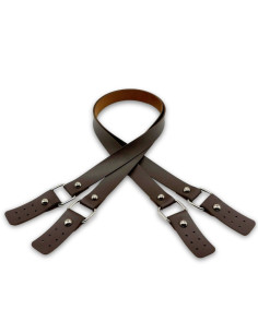 Correas de bolso con hebillas de imitación - Marrón