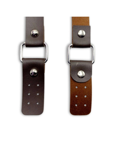 Correas de bolso con hebillas de imitación - Marrón
