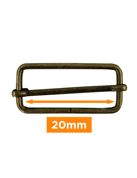 Boucle coulissante - Bronze 20 mm