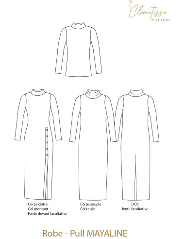 Patron de robe-pull Mayaline - Clématisse Pattern