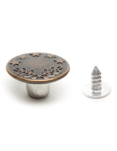 Caja de 6 botones vaqueros de 16 mm - Bronce 2
