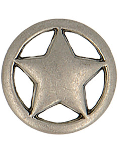 Botón estrella de metal - Acero