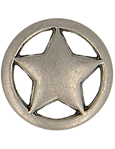 Botón estrella de metal - Acero