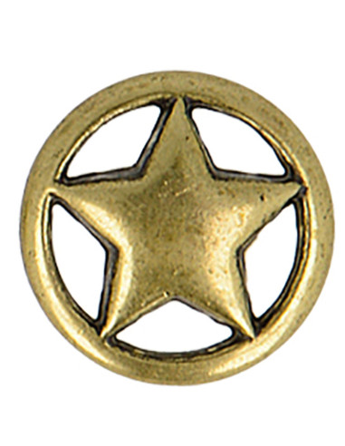 Botón estrella metal - Bronce