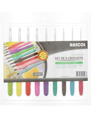 Juego de 9 ganchos ergonómicos Rascol