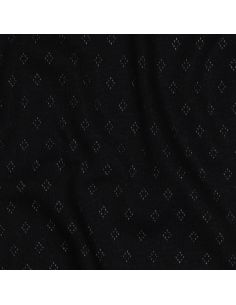 Tejido de punto jersey calado - Negro