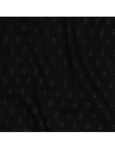 Tejido de punto jersey calado - Negro