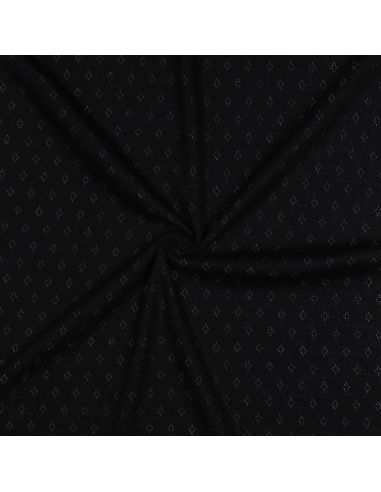 Tejido de punto jersey calado - Negro