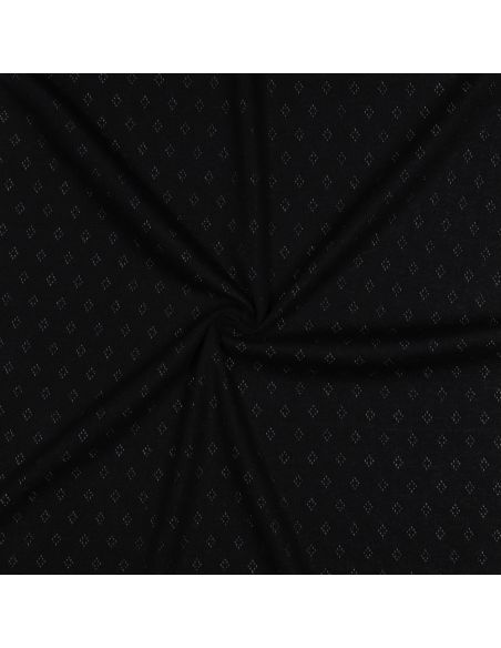 Tejido de punto jersey calado - Negro
