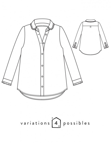 Patrón de camisa Liseron - Atelier Scämmit