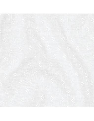 Tejido de punto jersey calado - Blanco