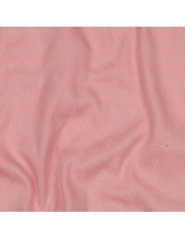 Tejido de punto jersey calado - Rosa