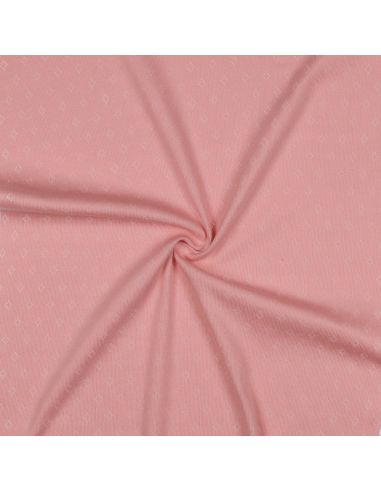 Tejido de punto jersey calado - Rosa