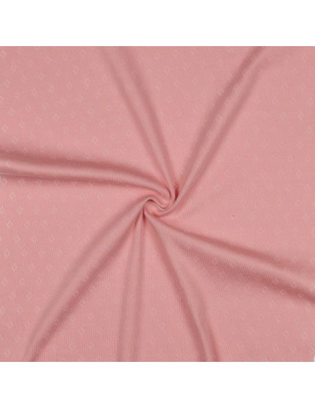 Tejido de punto jersey calado - Rosa