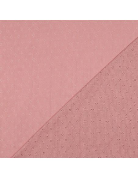 Tejido de punto jersey calado - Rosa