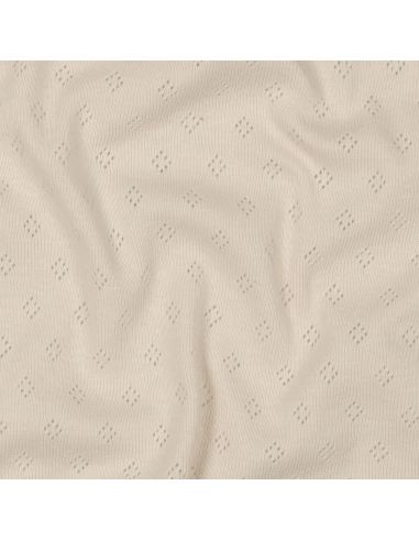 Tejido de punto jersey calado - Beige