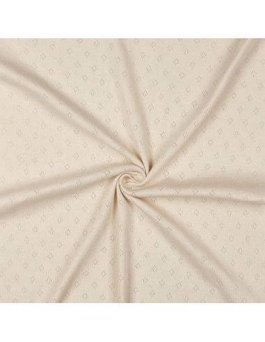 Tejido de punto jersey calado - Beige