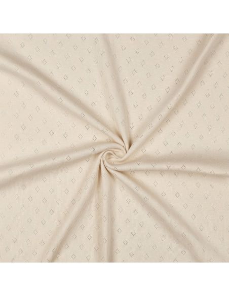 Tejido de punto jersey calado - Beige
