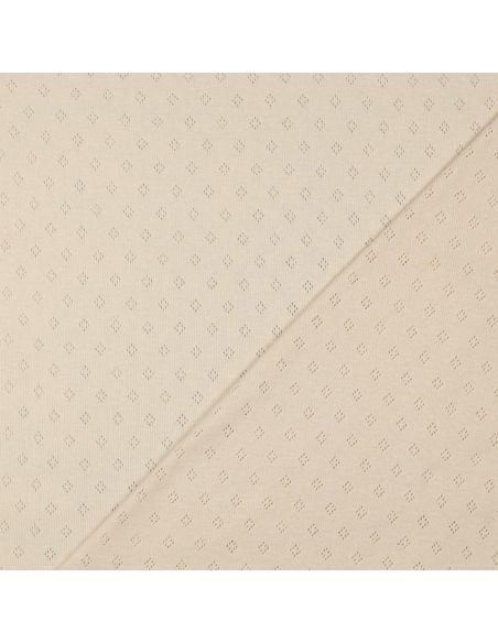 Tejido de punto jersey calado - Beige