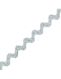 Serpentina - Croquet 10 mm - Lurex Plata