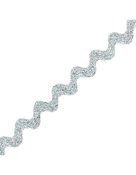 Serpentina - Croquet 10 mm - Lurex Plata