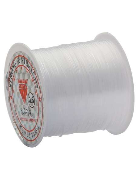 Hilo de perlas de plástico 0,6 mm - Transparente