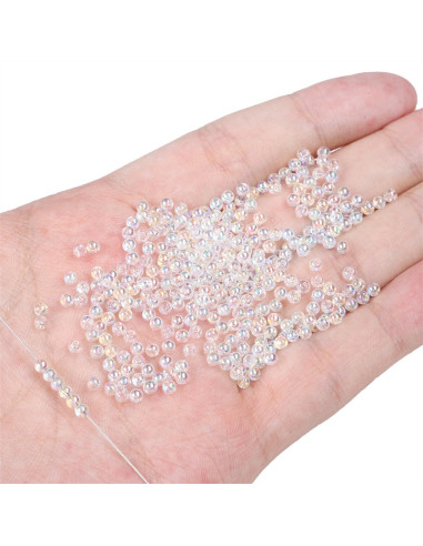 Bolsa de 50 perlas de cristal de 2 mm