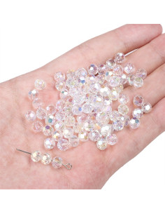 Bolsa de 20 perlas de cristal de 6 x 5 mm