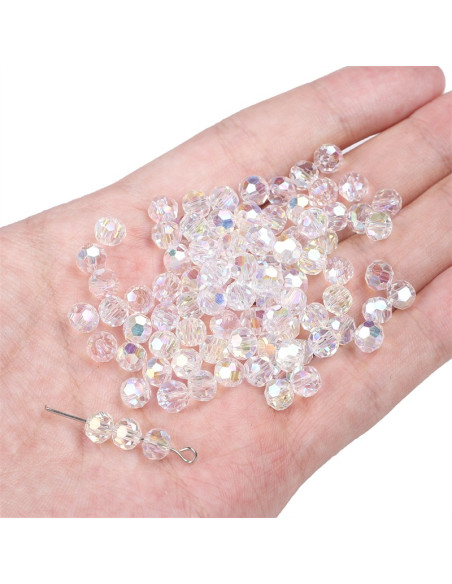 Bolsa de 20 perlas de cristal de 6 x 5 mm