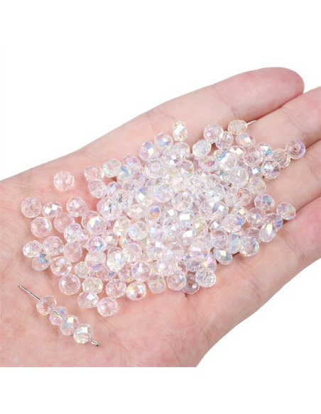 Bolsa de 20 cuentas de cristal de 6 x 4 mm