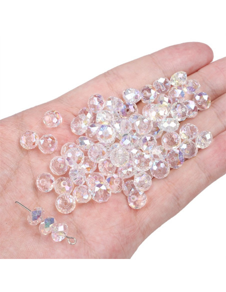 Bolsa de 10 perlas de cristal 8x5 mm
