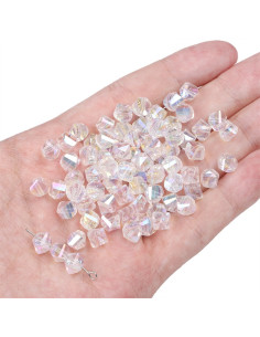 Bolsa de 10 perlas de cristal diamante 8x6 mm