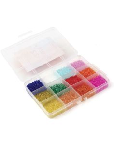 Caja de 12 colores de cuentas de vidrio de 2 mm - Acid Candy 2