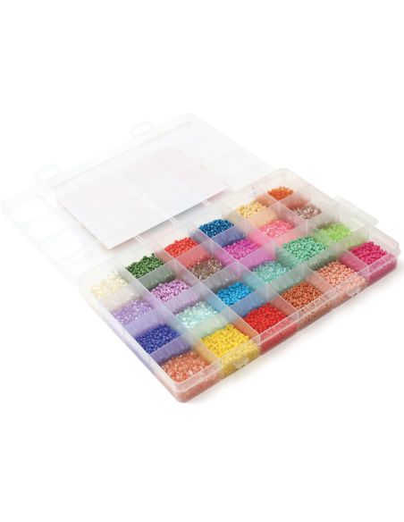 Caja de 24 colores de cuentas de vidrio de 2 mm - Rainbow Gelato