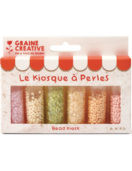 El quiosco de perlas 6 colores de perlas de rocalla de 2 mm - Mochi helados
