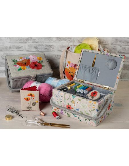 Estuche para agujas - Amapolas