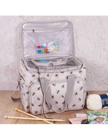 Bolsa de almacenamiento para tejido y crochet - Abeja