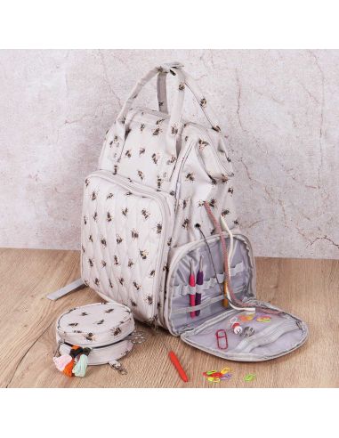 Bolsa de mano para tejer y crochet - Abeja