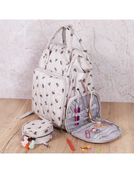 Bolsa de mano para tejer y crochet - Abeja