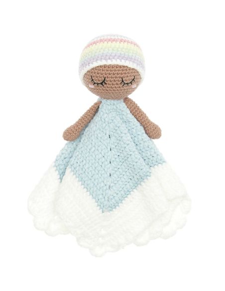 Kit de ganchillo para manta de peluche - Arcoíris pastel