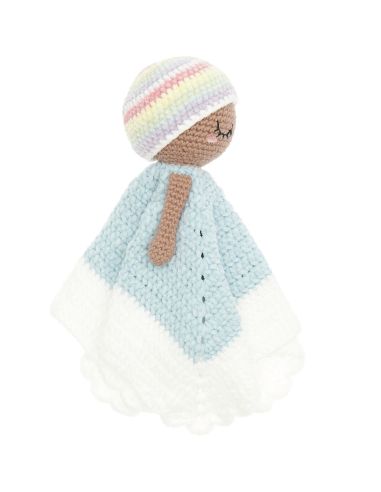 Kit de ganchillo para manta de peluche - Arcoíris pastel