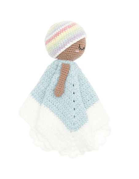 Kit de ganchillo para manta de peluche - Arcoíris pastel