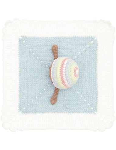 Kit de ganchillo para manta de peluche - Arcoíris pastel