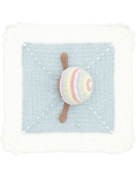 Kit de ganchillo para manta de peluche - Arcoíris pastel