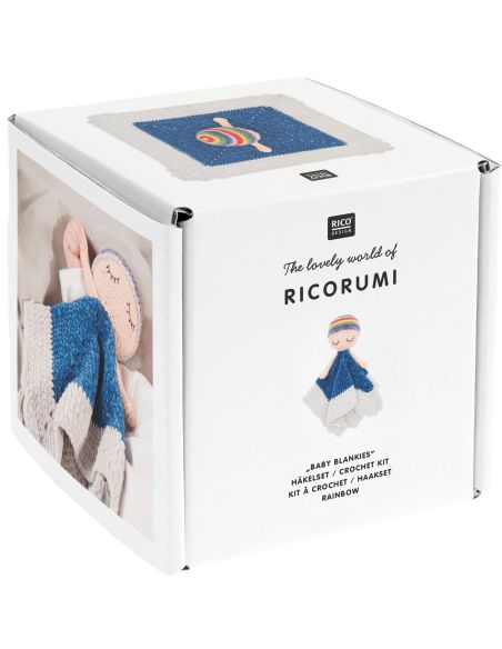 Kit de ganchillo para manta de peluche - Arcoíris